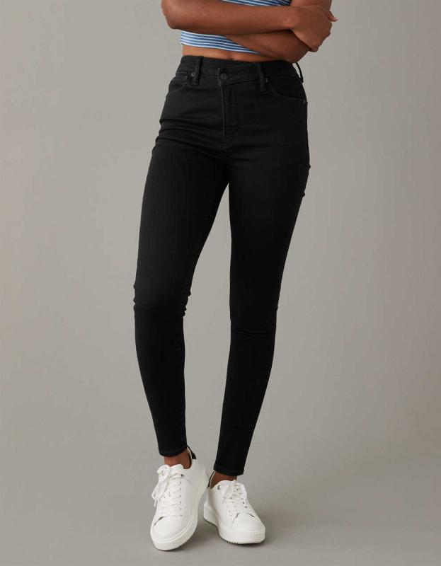 AE Luxe High-Waisted Jegging - True Black, 4 