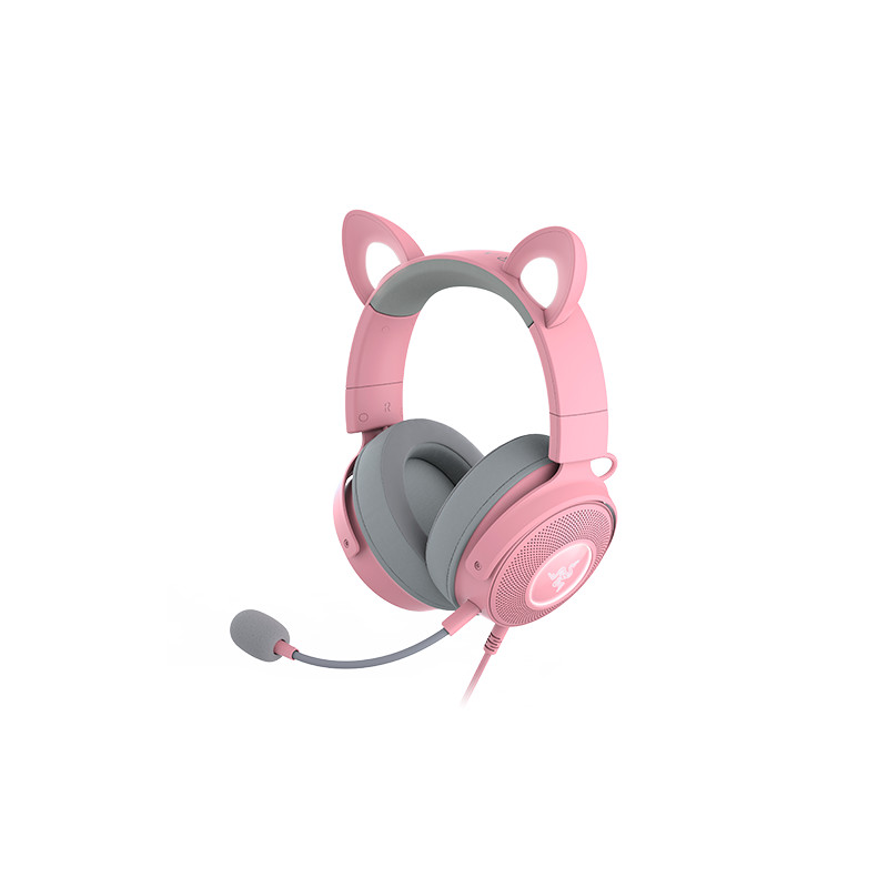 Razer Kraken Kitty Edition V2 Pro - Quartz Edition - Wired RGB Headset with Interchangeable Ears