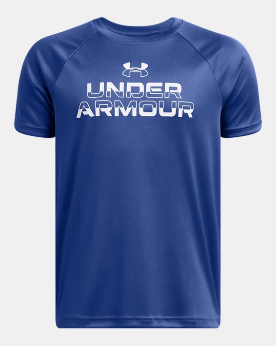 Boys' UA Tech™ Split Wordmark Short Sleeve