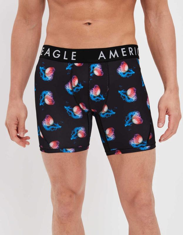 AEO Jellyfish 6" Flex Boxer Brief - Black, XL 