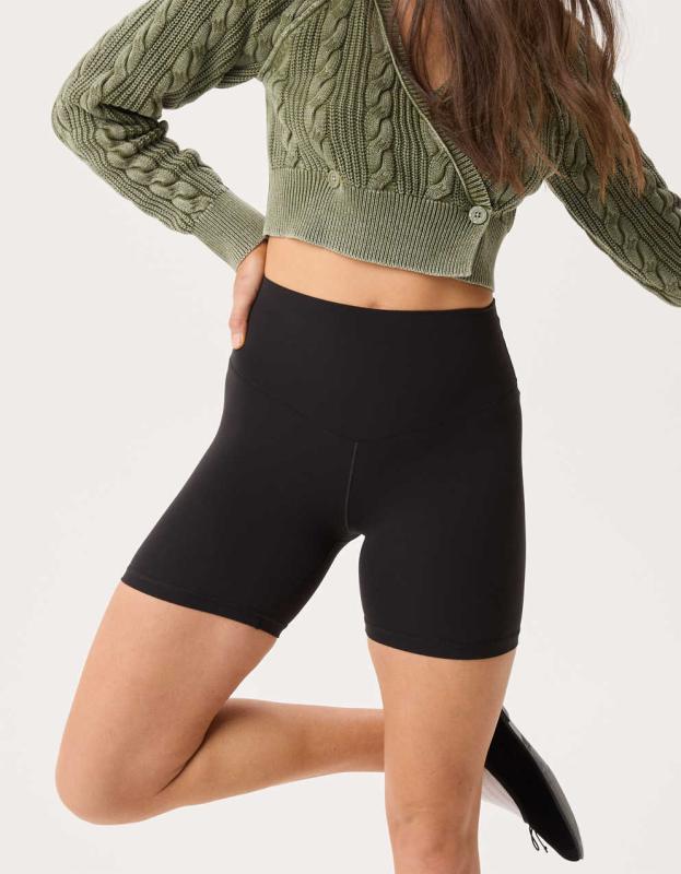 OFFLINE By Aerie Real Me Xtra 5" Bike Short - True Black, L 