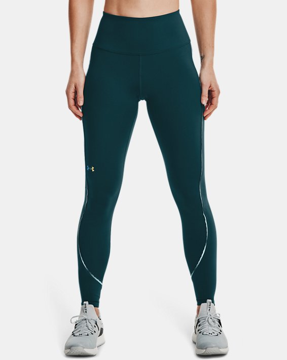 Women's UA RUSH™ No-Slip Waistband Scallop Full-Length Leggings