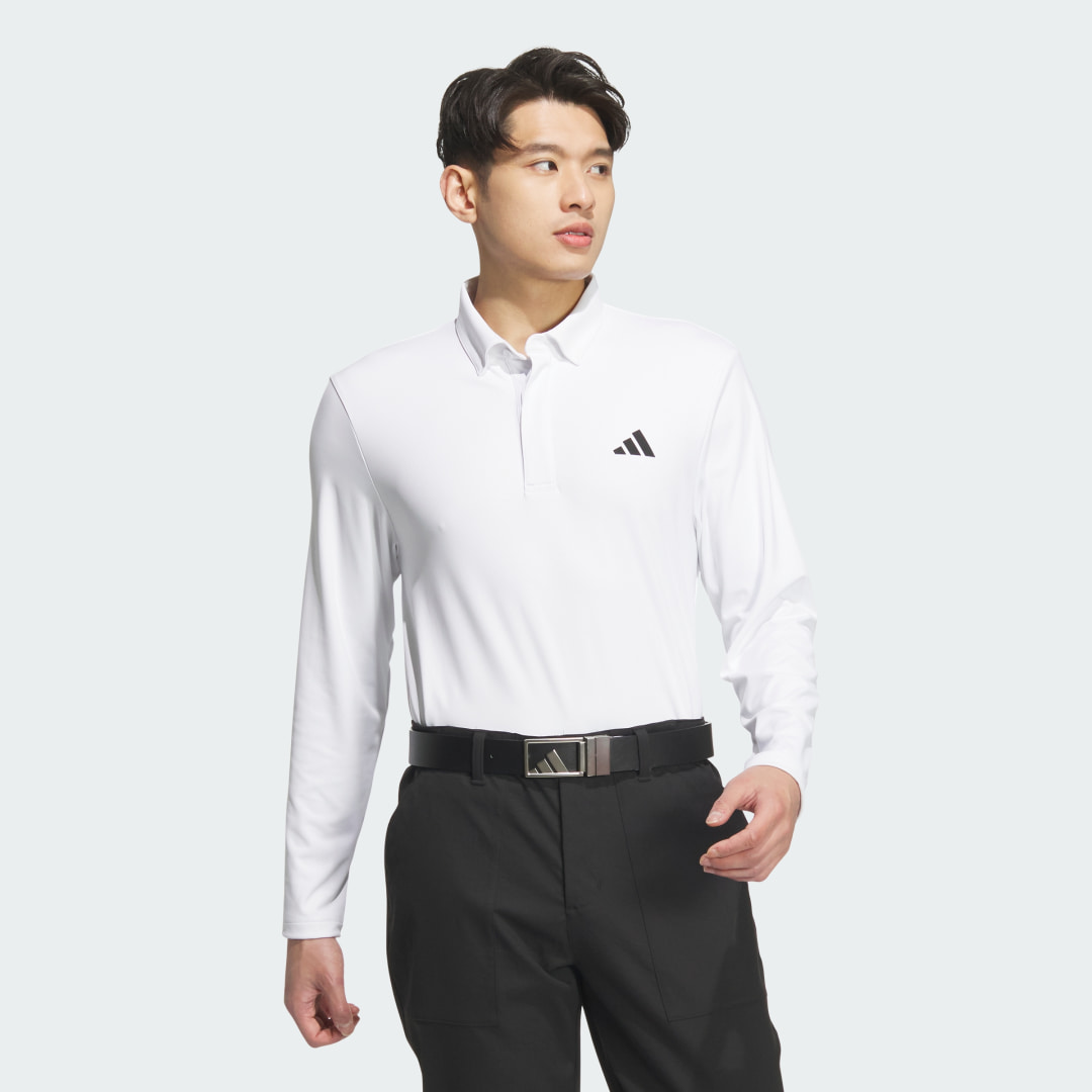 adidas Long Sleeve AEROREADY Polo Shirt Golf A/2XL Men White