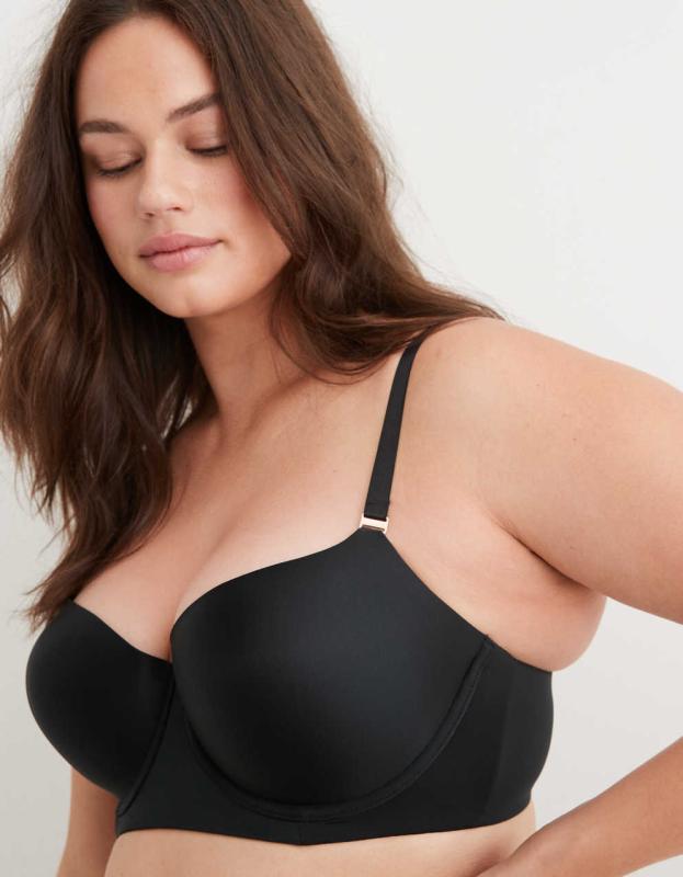 Show Off Lightly Lined Balconette Bra - True Black, 75A 