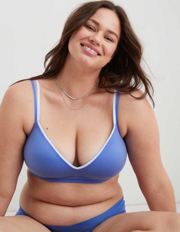 Sunnie Wireless Push Up Strappy Bra - Blue Heaven, 75A 