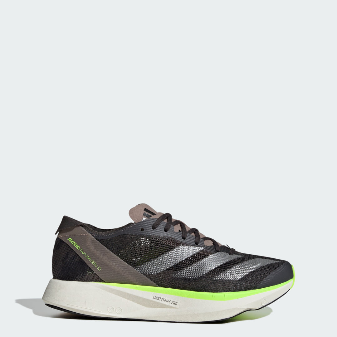 adidas Adizero Takumi Sen 10 Shoes Running 10 UK Women Charcoal / Silver Metallic / Chalky Brown
