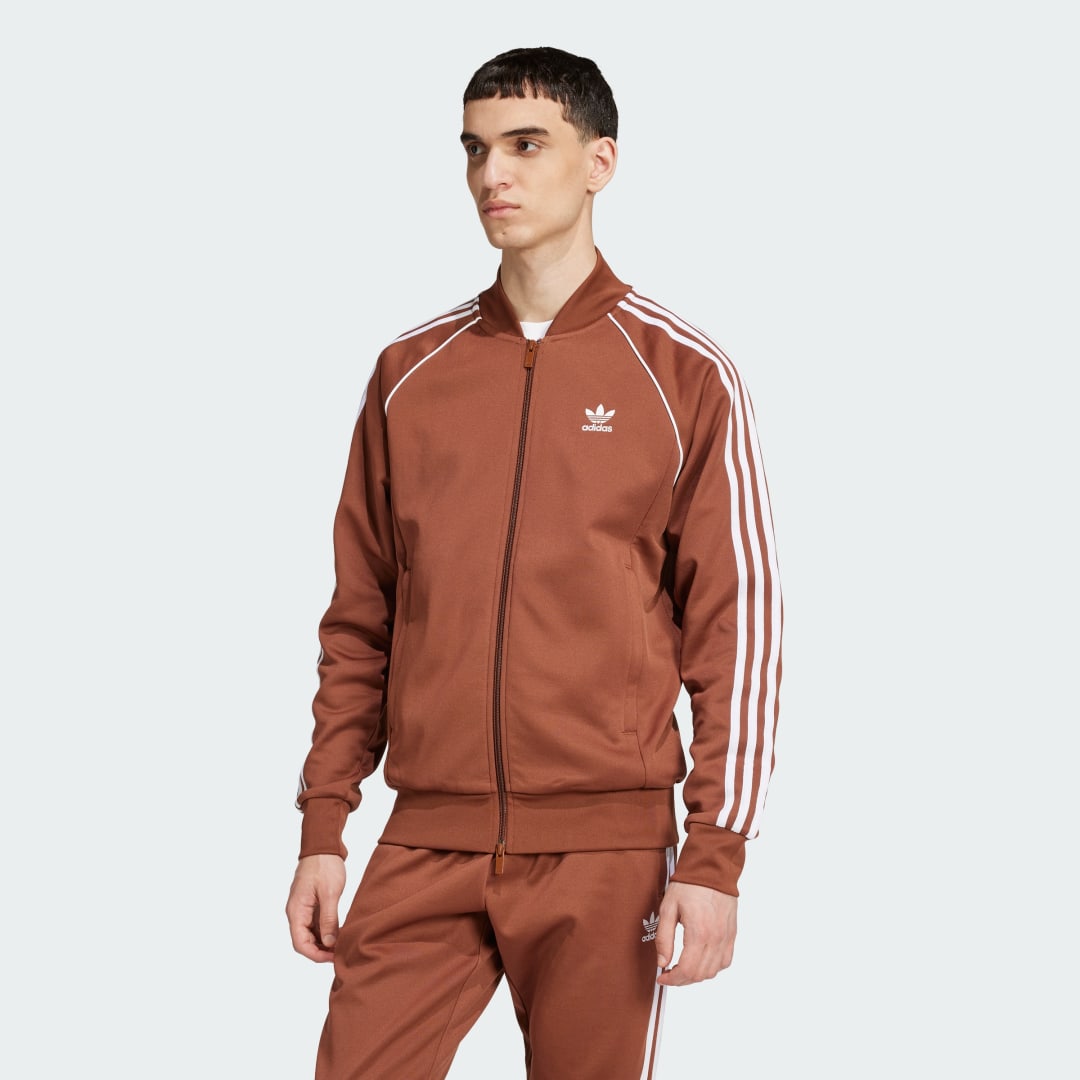 adidas Adicolor Classics SST Track Jacket Lifestyle 2XL Men Preloved Brown