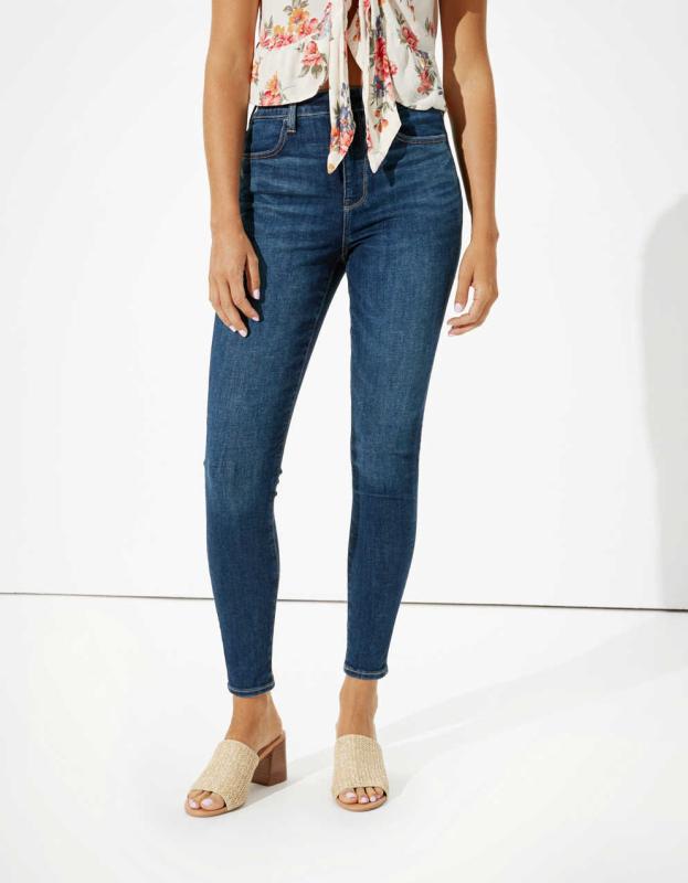AE Ne(x)t Level Super High-Waisted Jegging - Night Time Navy, 00 