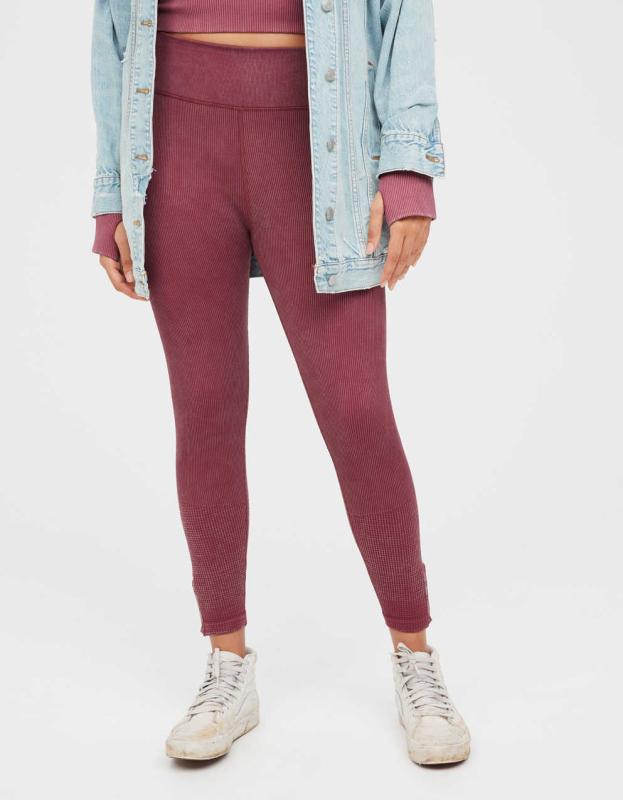 OFFLINE Main Squeeze Seamless High Waisted Waffle Legging - Brick Stone, XXS 