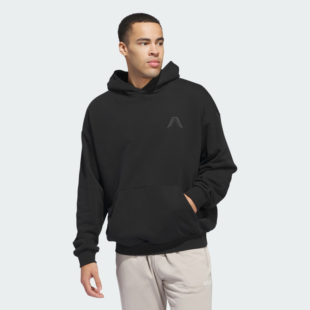 adidas Anthony Edwards 1 Foundation Hoodie Basketball XL Men Black