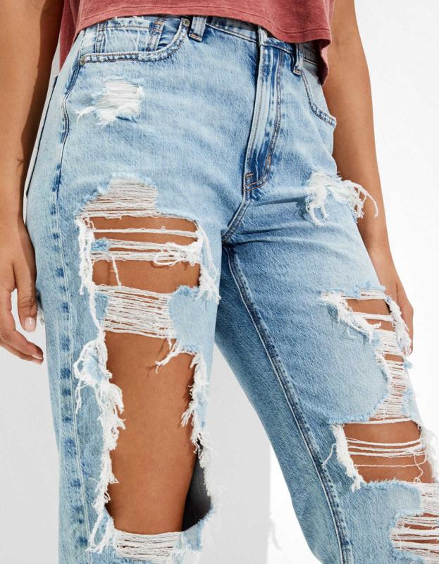 AE Ripped Mom Jean - High Tide, 6 