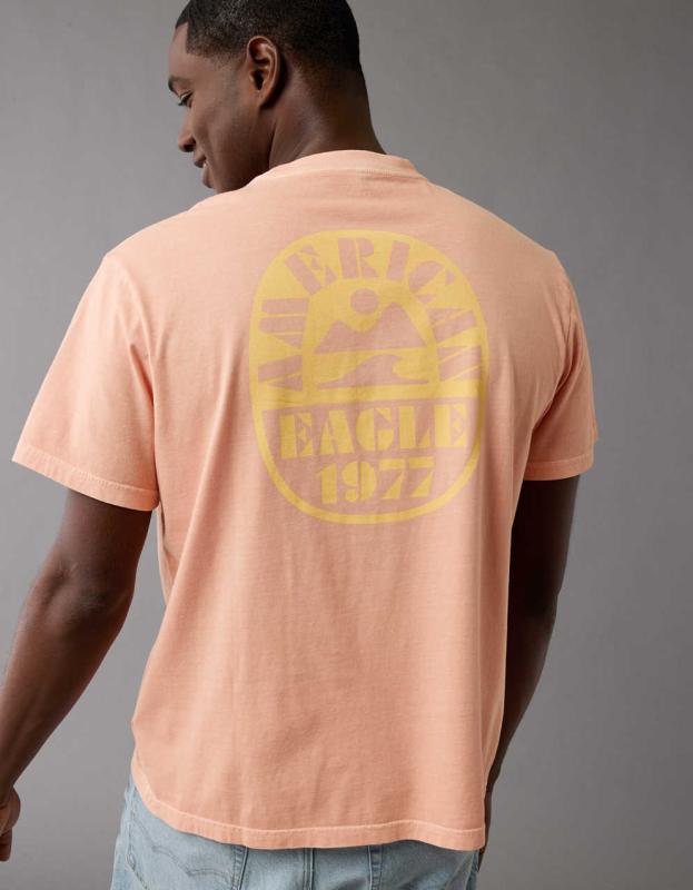 AE Logo Graphic T-Shirt - Tropical Coral, XL 