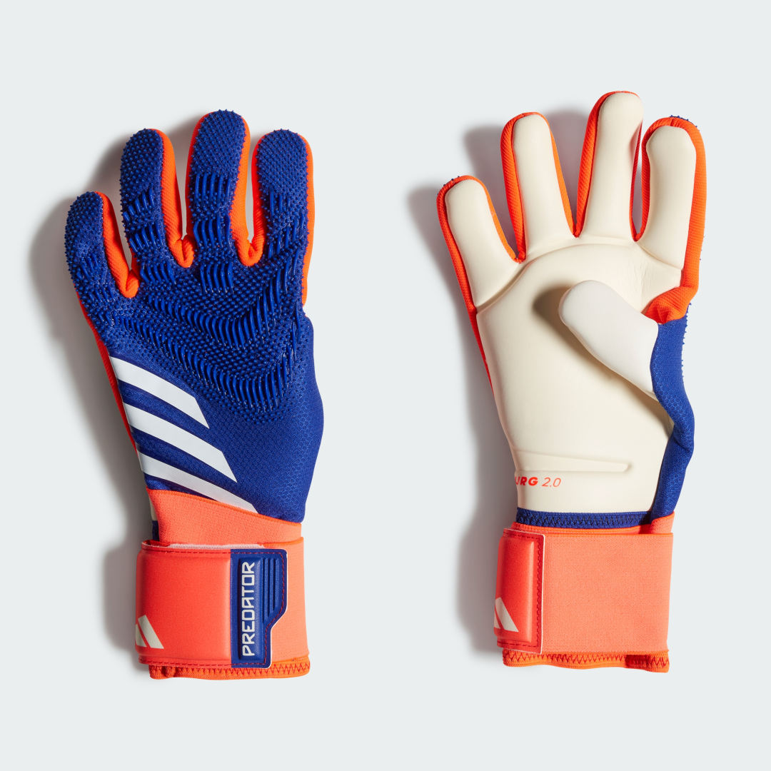 adidas PRedator Pro Goalkeeper Gloves Kids Football 4 Kids Lucid Blue / Solar Red / White