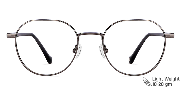 John Jacobs Gunmetal Eyeglasses 143693
