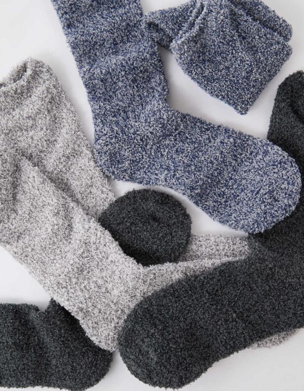 AE Fuzzy Sock 3-Pack - Multi-Pack, One Size 