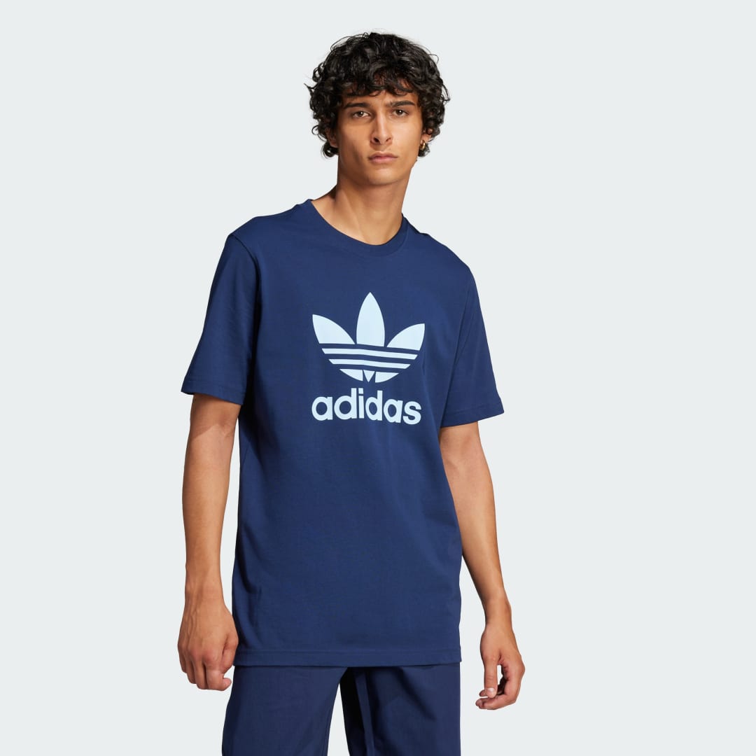 adidas Adicolor Trefoil Tee Lifestyle A/XS Men Indigo / Clear Sky