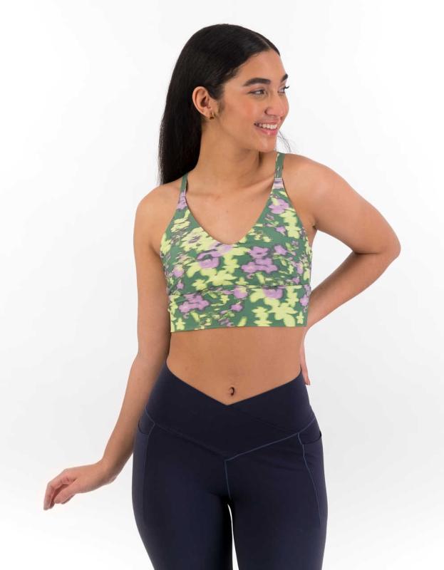 OFFLINE Real Me Strappy Back Sports Bra - Frosty Trail, S 