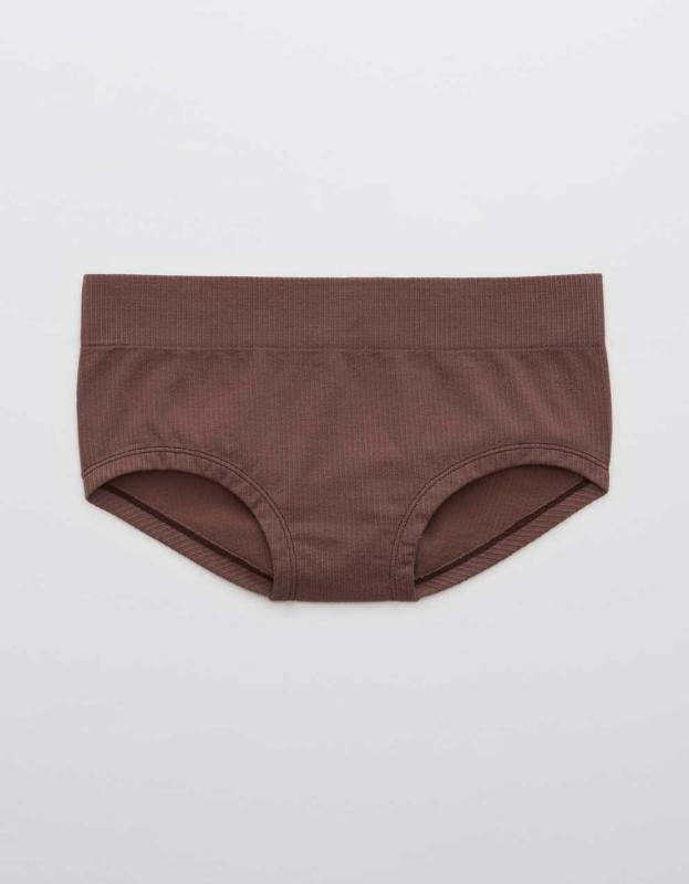 Aerie Ribbed Seamless Boybrief Underwear - Relic, S 
