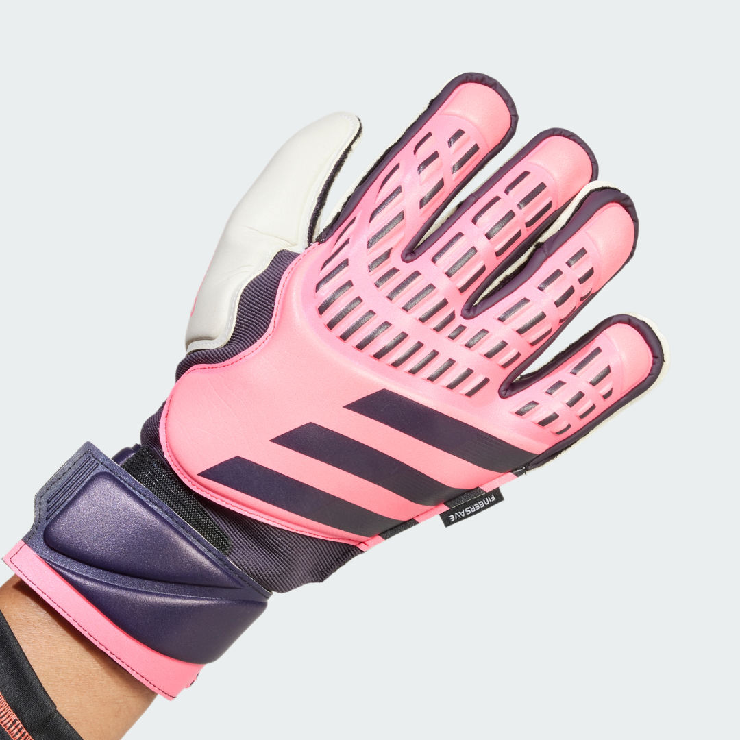 adidas PRedator Match Fingersave Goalkeeper Gloves Football 8 Unisex Turbo / Aurora Black / Turbo