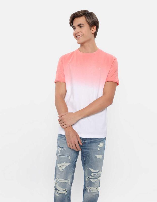 AE Dip Dye t-shirt - Coral, S 