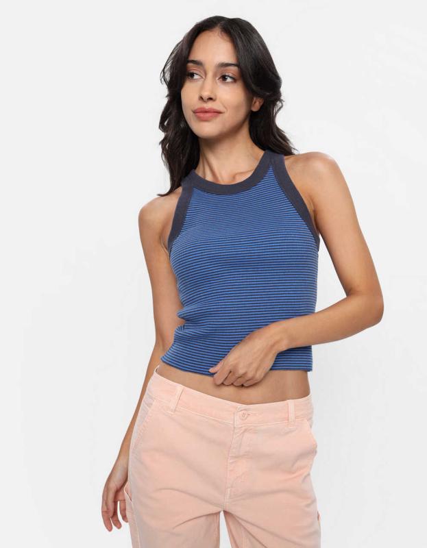 Aerie Striped Tank Top - Jeweled Blue, XXS 
