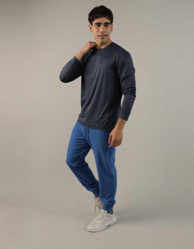 AE 24/7 Training Long-Sleeve T-Shirt - Navy, XS 