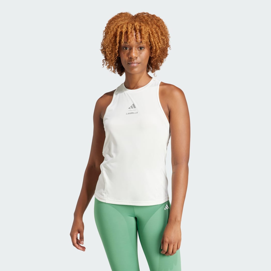 adidas Les Mills Graphic Tank Top Training L Women White