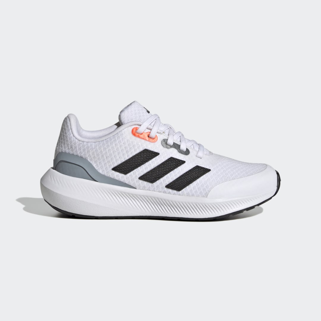 adidas RunFalcon 3 Lace Shoes Lifestyle,Running 3 UK Kids White / Black / Light Grey