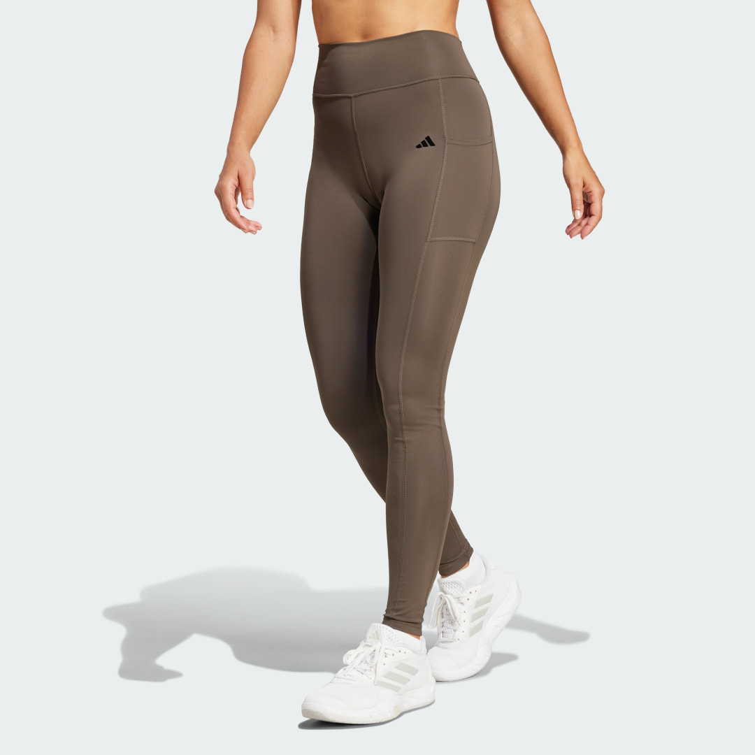 adidas Optime Full-Length Leggings Gym & Training,Training A/MT Women Shadow Olive