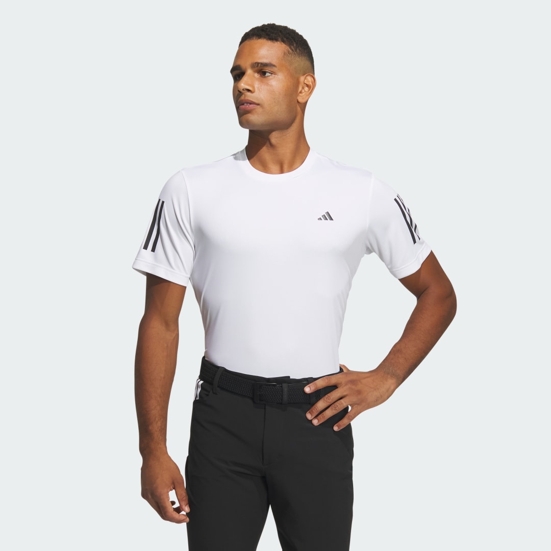 adidas AEROREADY 3-Stripes Crewneck Tee Golf A/4XL Men White