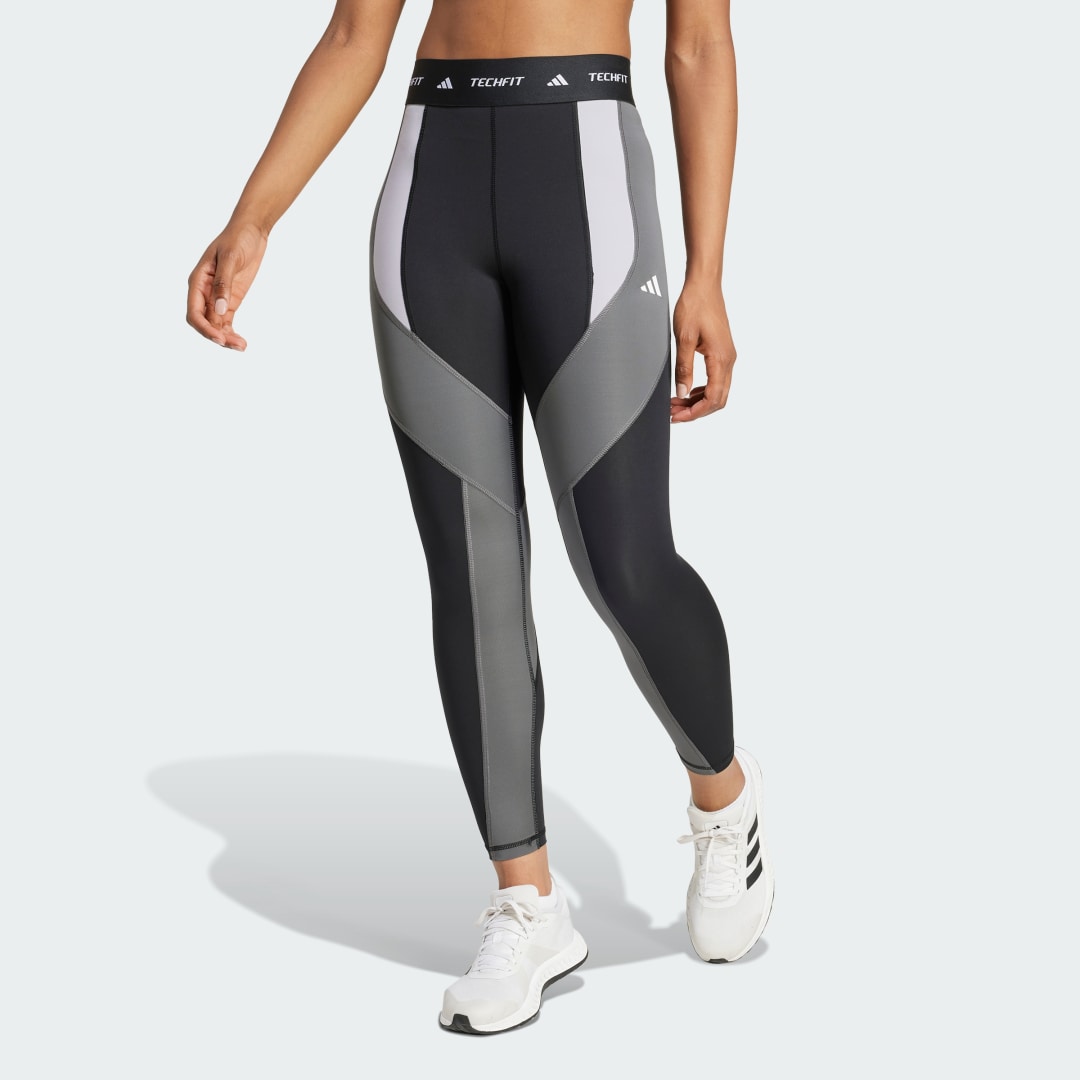 adidas TECHFIT 7/8 colorblock Leggings Training A/S Women Black / Grey