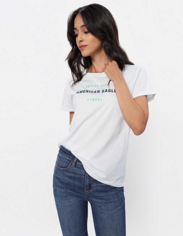 AE Graphic Tee - White, M 
