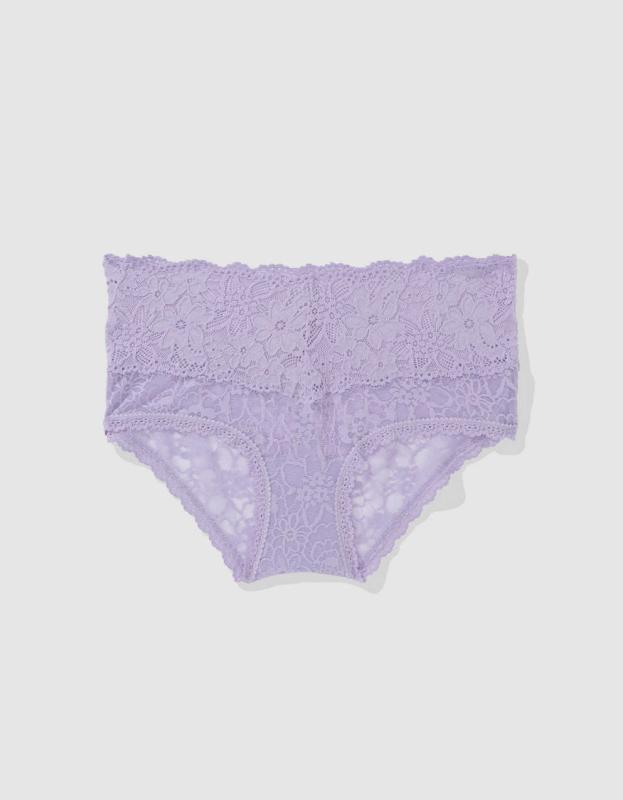 Show Off Eyelash Lace Boybrief Underwear - Purple Wash, L 