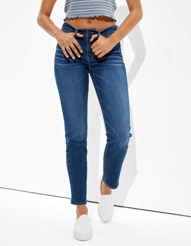 AE Ne(x)t Level Low-Rise Skinny Jean - Deep Indigo, 12 