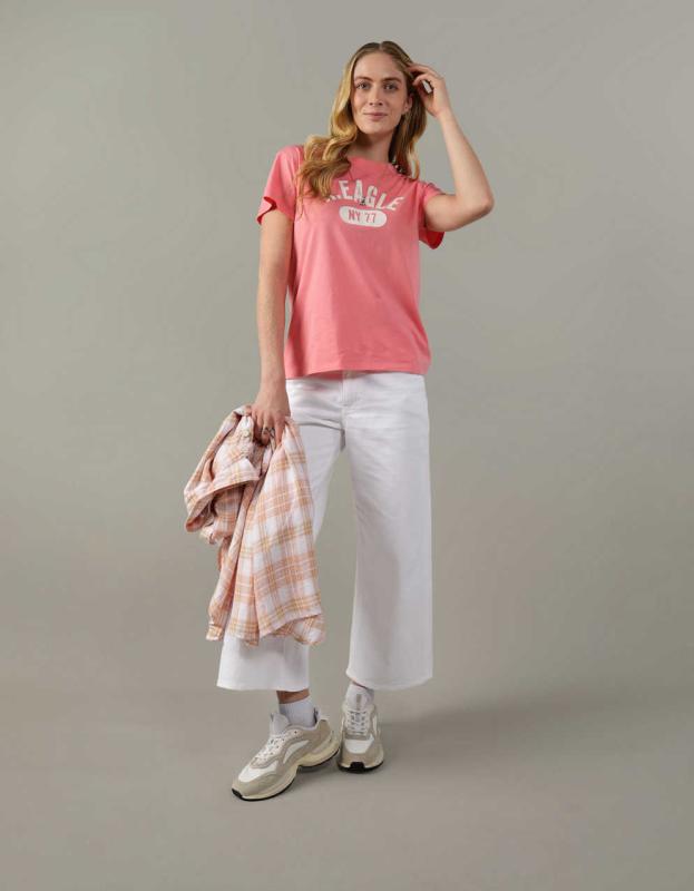 AE Classic Graphic Tee - Coral, S 