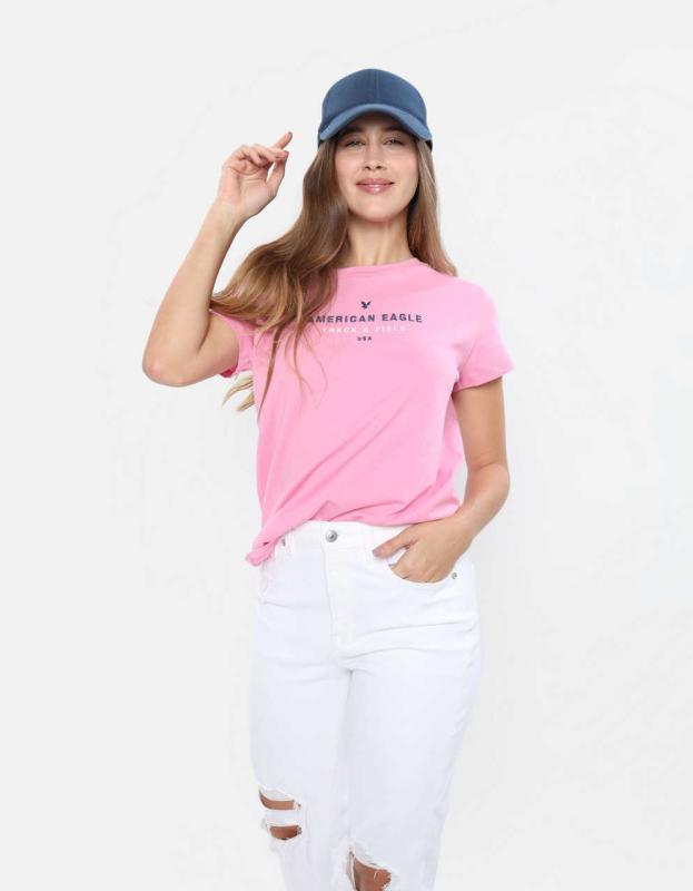 AE Graphic Tee - Pink, XXS 