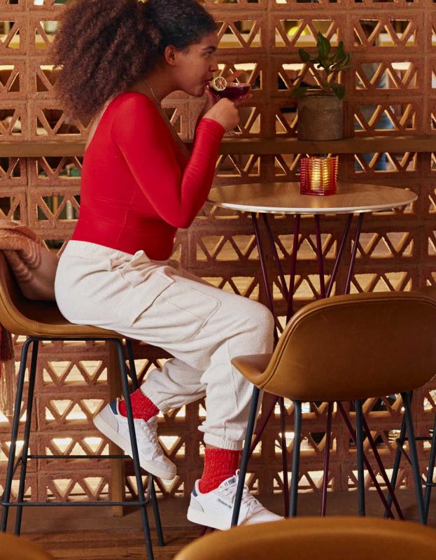 Aerie Traveler Waffle Cargo Jogger - Heather Frost, L 