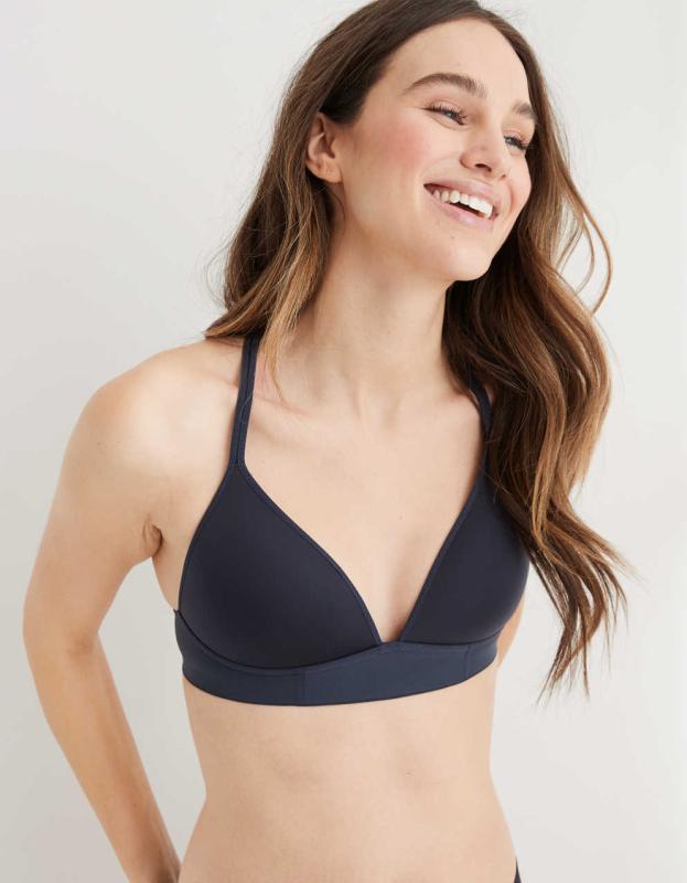 Aerie Real Me Wireless Lightly Lined Bra - Night Sea, 75D 