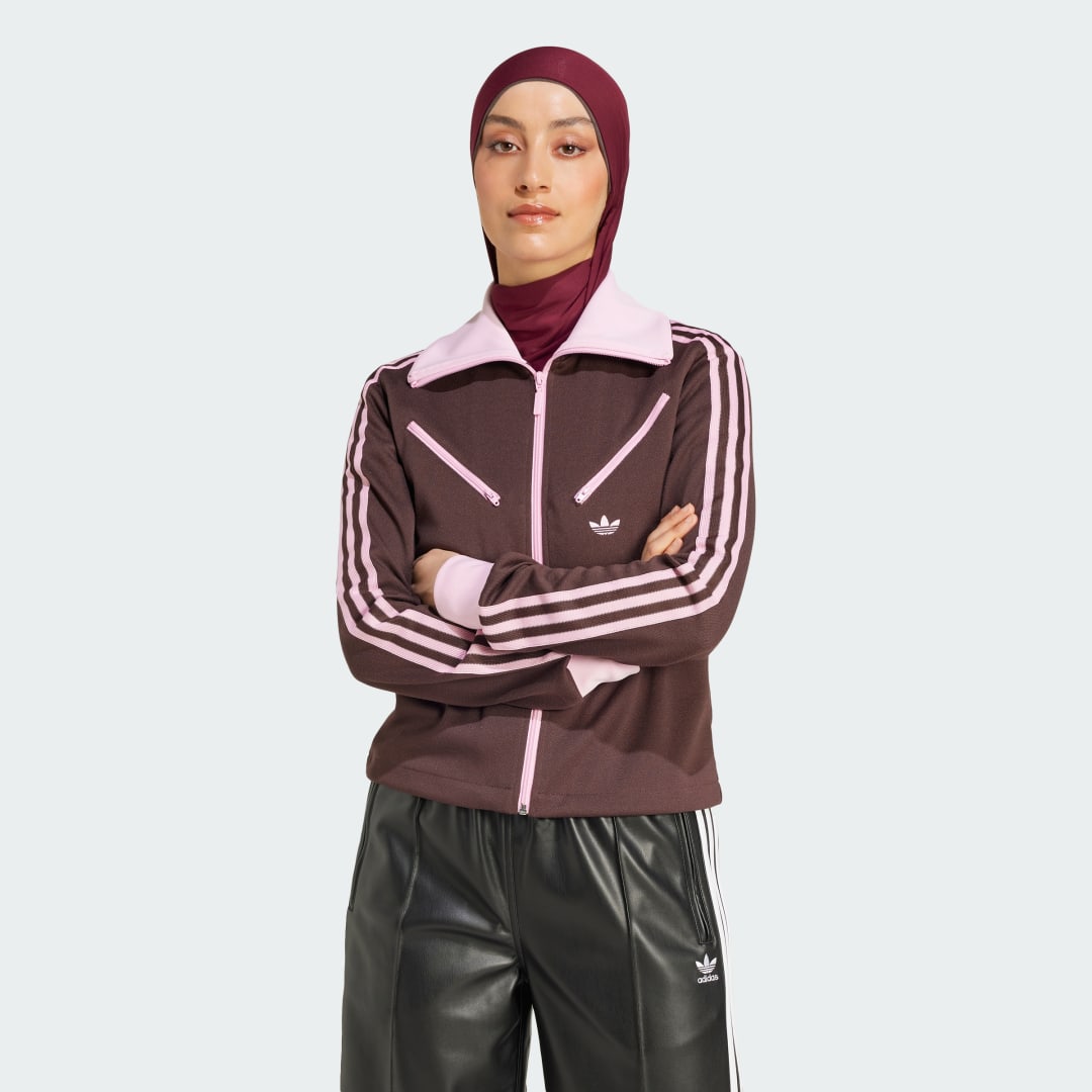 adidas Adicolor 70s Montreal Track Top Lifestyle 2XS,XS,S,M,L,XL,2XL,A/2XS,A/XS,A/S,A/M,A/L,A/XL,A2XL Women Shadow Brown