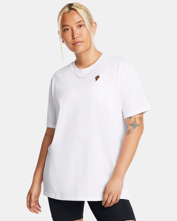 UA Heavyweight Flower Embroidered Women's Oversized Short Sleeve