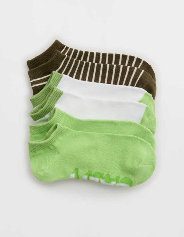 Aerie Ankle Sock 3-Pack - Pistachio, One Size 