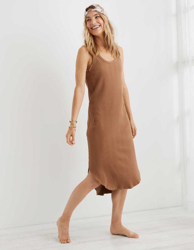 Aerie Ribbed Midi Cover Up - Cedar Expedition, M 
