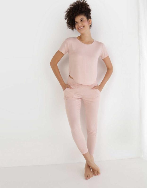 Aerie Real Soft® Ribbed Foldover Jogger - Dusty Pink, S 