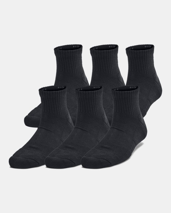 Kids' UA Training Cotton 6-Pack Quarter Socks