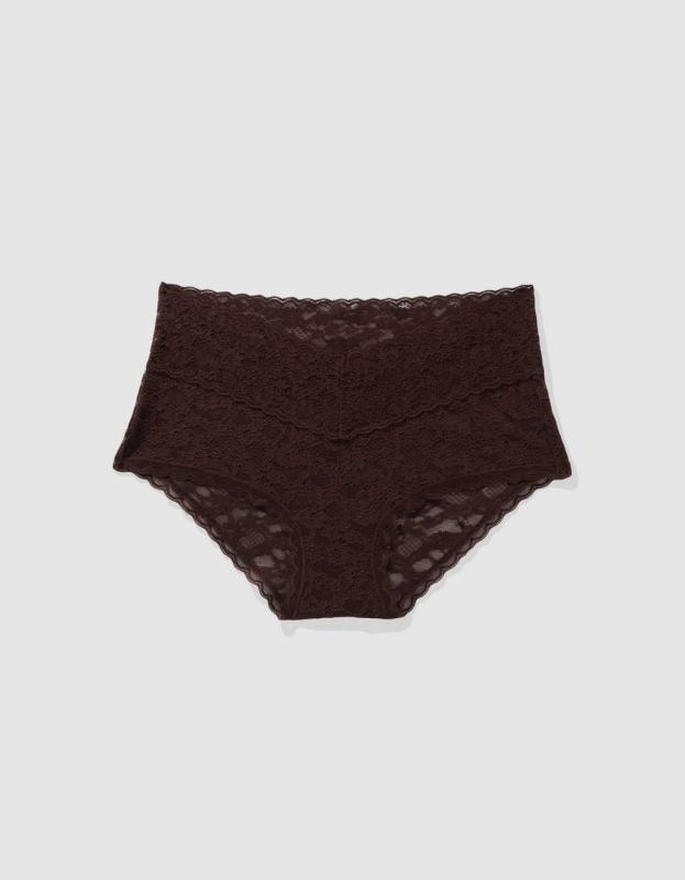 Show Off Vintage Lace Boybrief Underwear - Dark Maple, L 