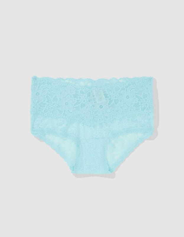 Show Off Eyelash Lace Boybrief Underwear - Healing Crystal, S 