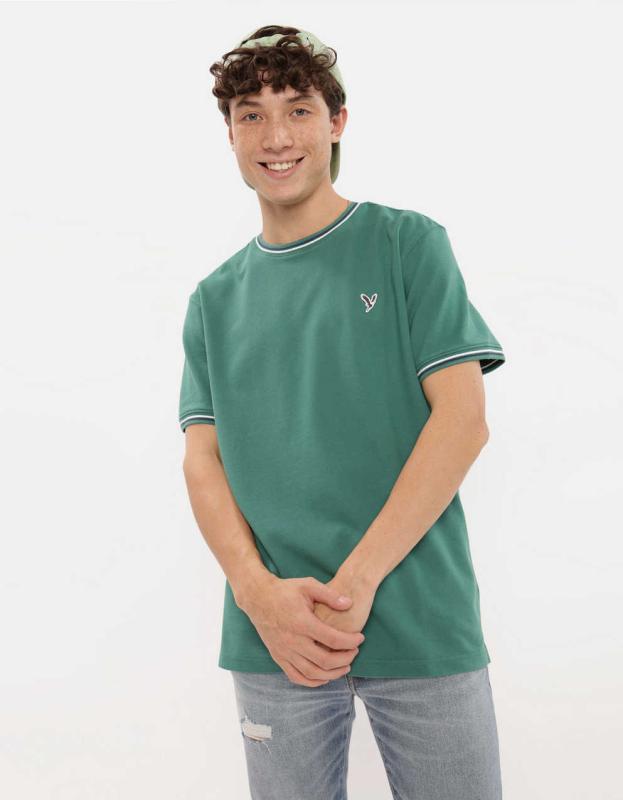 AE Solid Pique T-Shirt - Green Alpine, XXL 