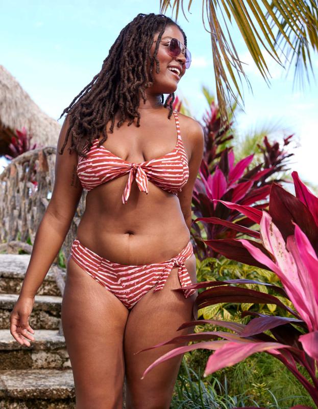 Aerie Tie Front Scoop Bikini Top - Best Buds, XS 