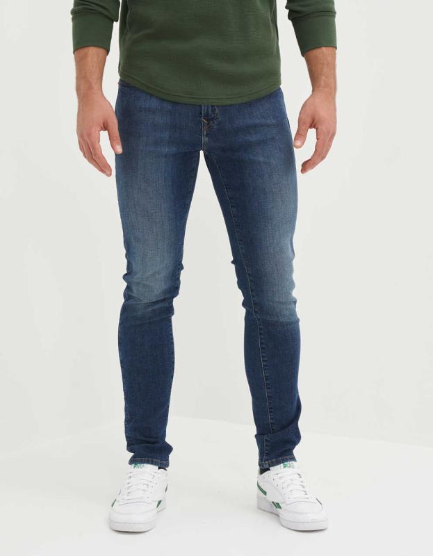 AE AirFlex+ Skinny Jean - Medium Tinted Indigo, 32W x 32L 
