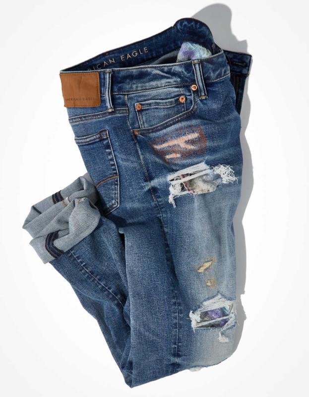 AE Pride AirFlex+ Ripped Skinny Jean - Effortlessly Cool, 38 X 32 